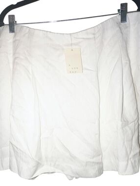 NWT A New Day White Mini Skort Skirt Size 17 Plus Size Lyocell Blend